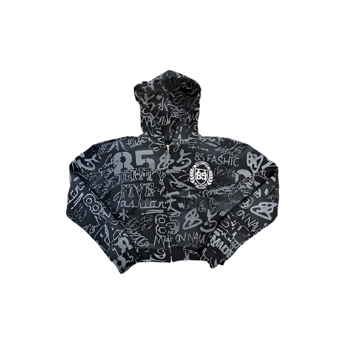 85 GRAFITTI ZIP-UP BLACK