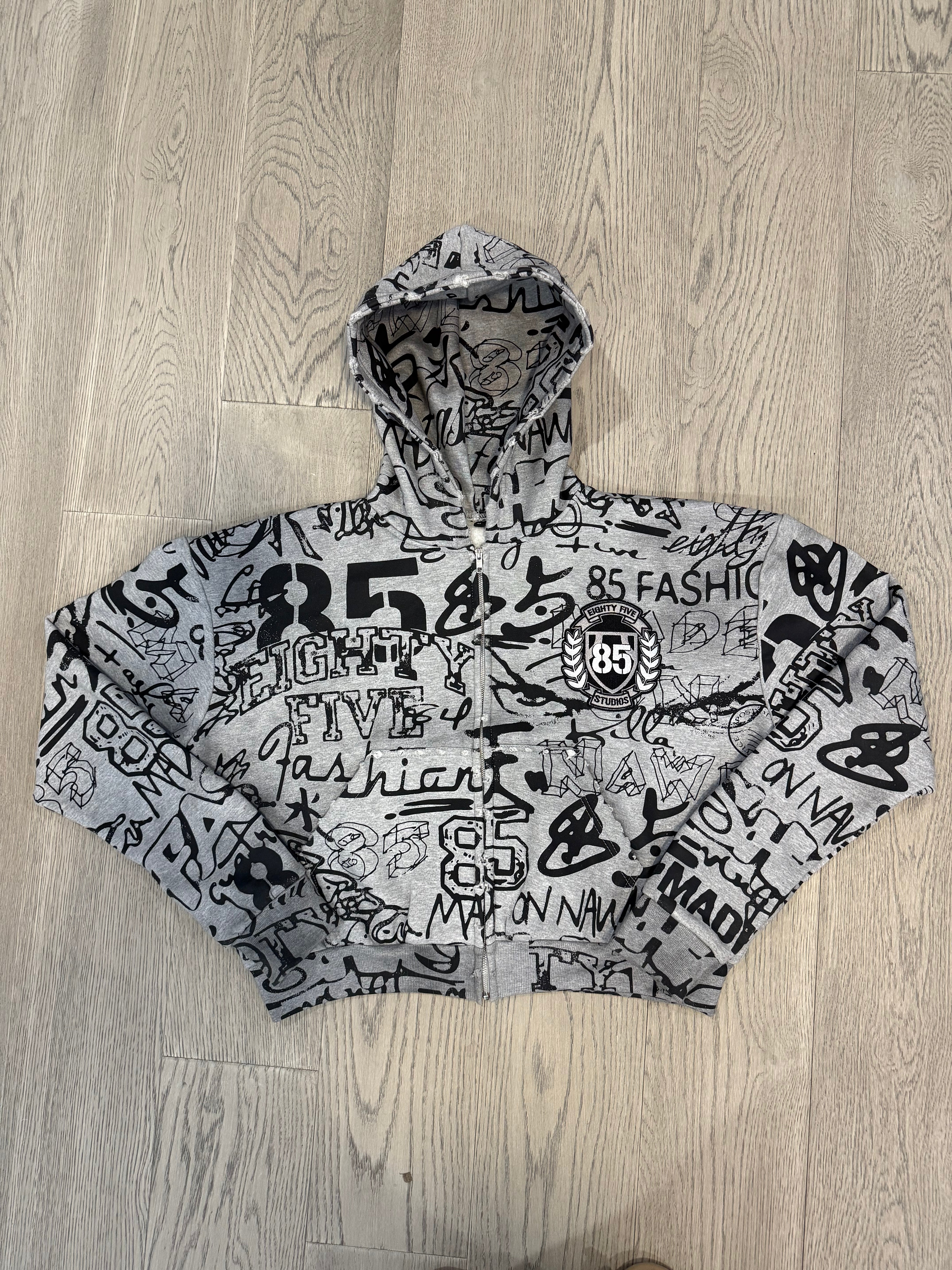 85 GRAFFITI ZIP-UP GREY