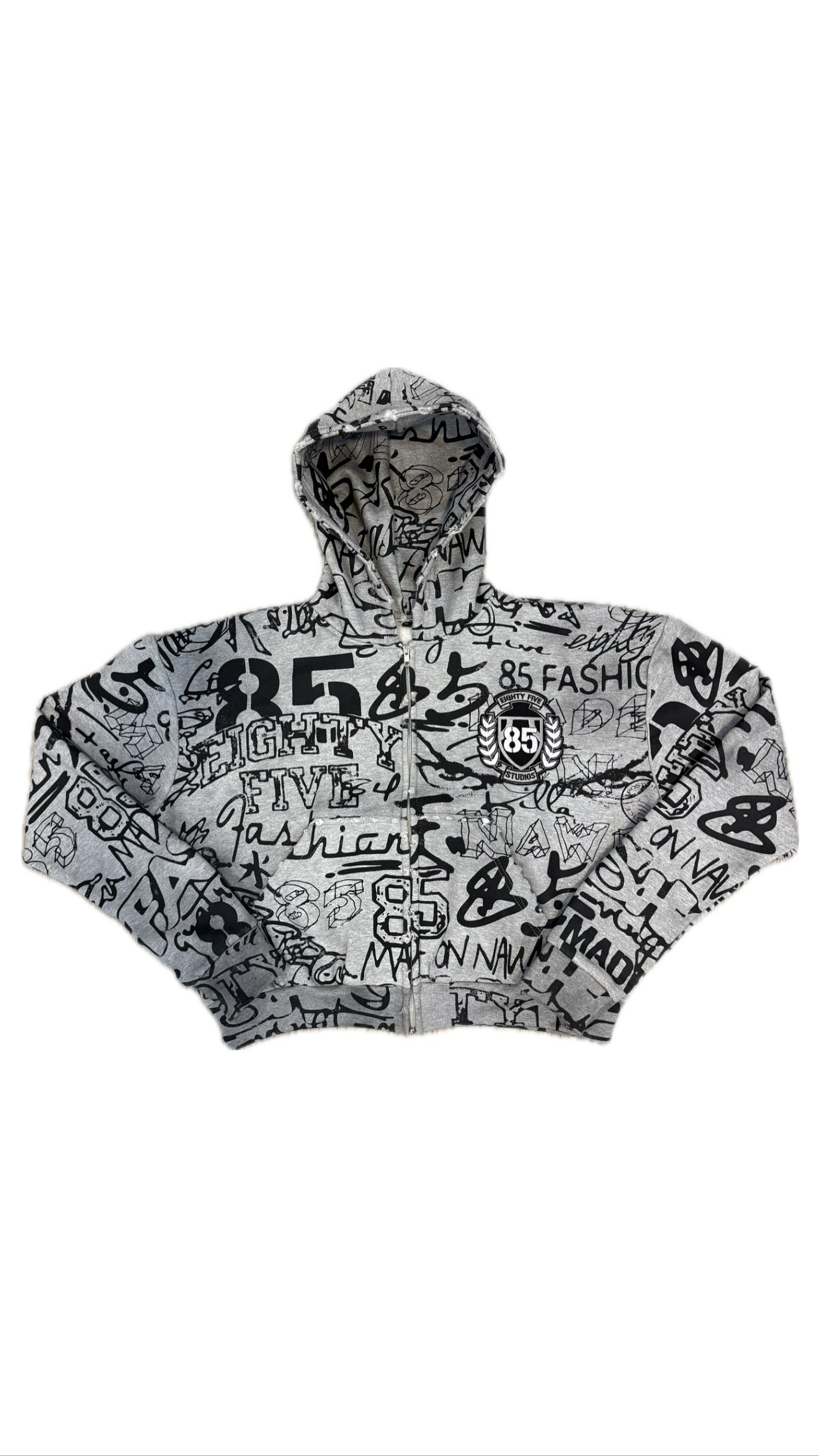 85 GRAFFITI ZIP-UP GREY