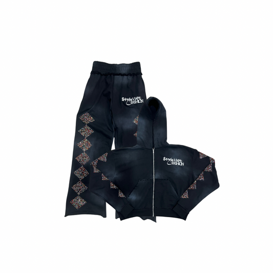 85 GEMSTONE SWEATSUIT BLACK