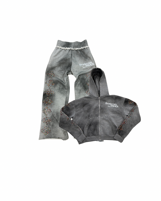 85 GEMSTONE SWEATSUIT GRAY